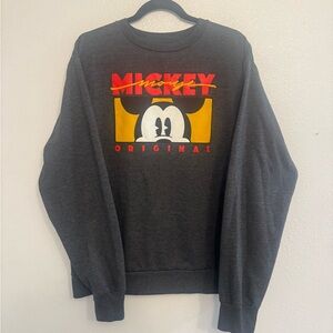 Disney's Mickey Mouse Original Men's Graphic Gray Sweatshirt, Large